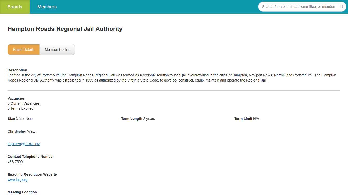 City of Hampton, Virginia: Boards